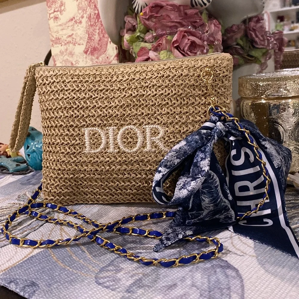 Dior Raffia Pouch - Picture 3 of 13